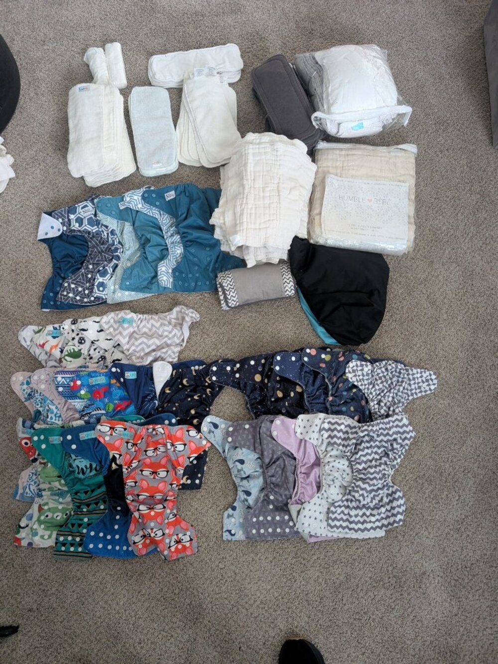 Huge Cloth Pocket Diaper Lot- everything you need!